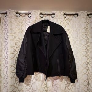 All Saints Black Bomber Jacket